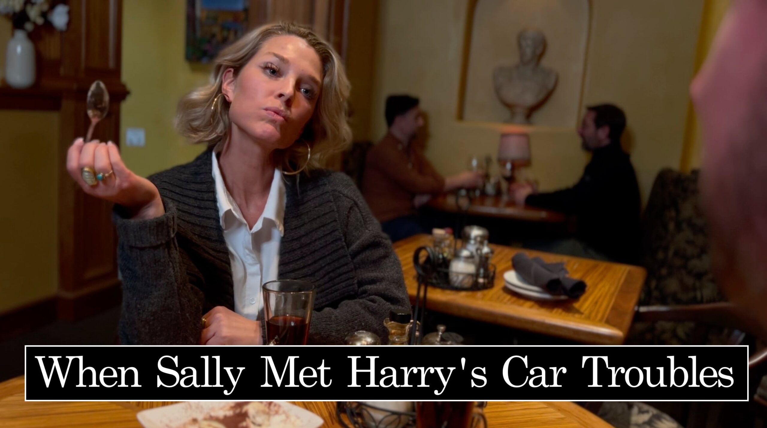 sally met harrys car troubles2 scaled - World Famous Autos - driving in smoke